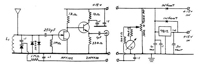 LF preamplifier schematic